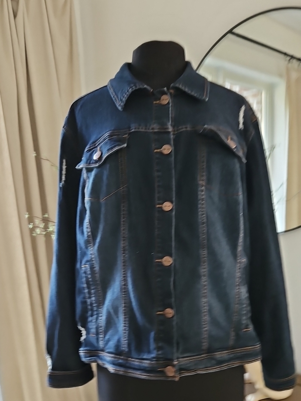 Ag Adriano Goldschmied Women's Dark Blue Denim Jacket. Size 3X
